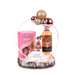 Gentle Christmas – wreath with rosé and Lindor