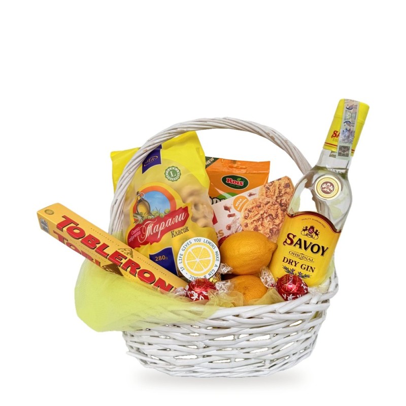 When Life Gives You Lemons – кошница с джин Savoy, лимони и Toblerone