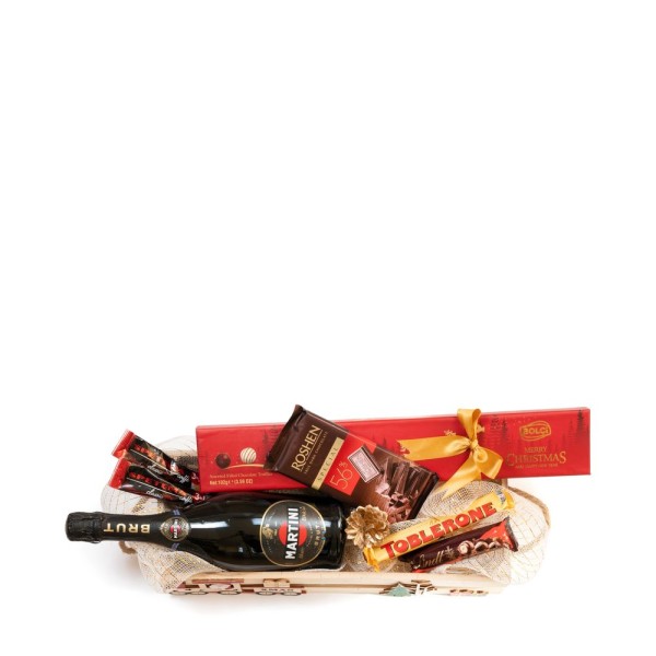 Martini – gift with sparkling wine and chocolates