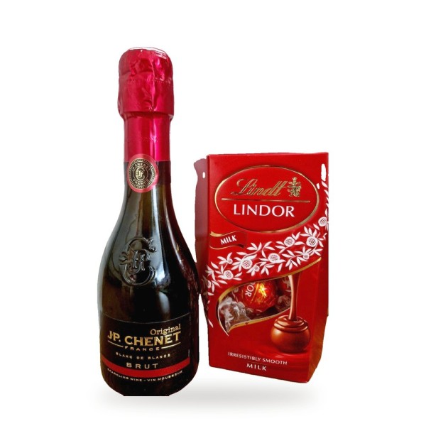 Мехурчета и Lindor – торбичка с J.P. Chenet Brut и Lindor