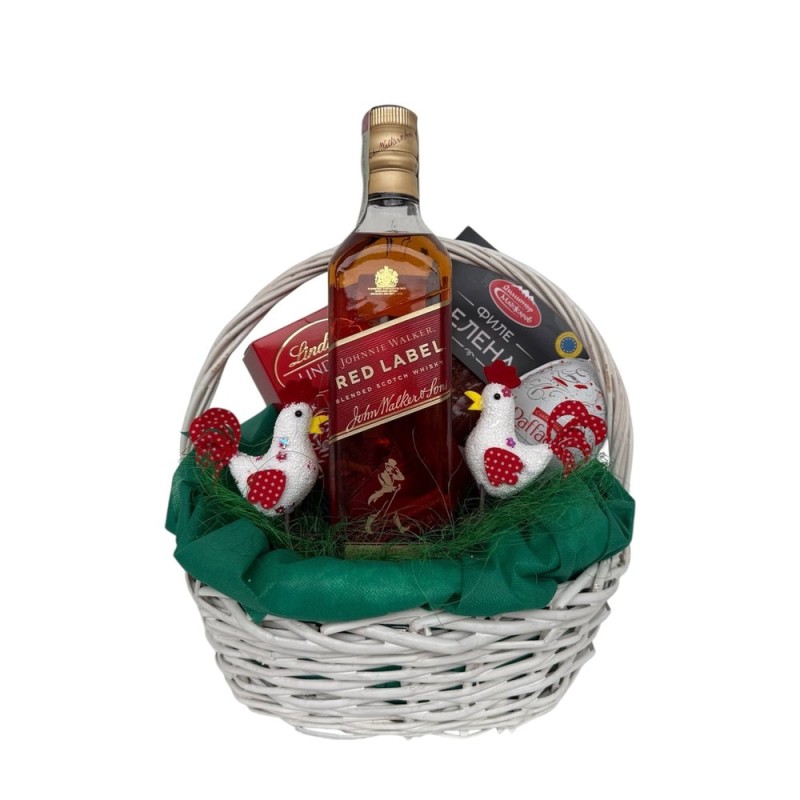 Великден за него – кошница с Johnnie Walker Red Label и филе