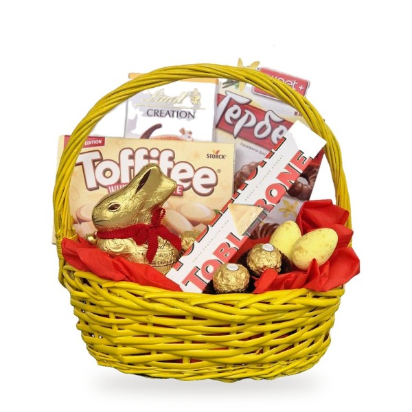 Златното зайче – великденска кошница с Lindt Gold Bunny и Toffifee